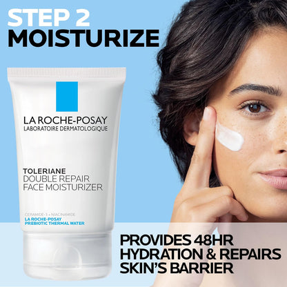 La Roche-Posay Toleriane Double Repair Face Moisturizer | Daily Moisturizer Face Cream with Ceramide and Niacinamide for All Skin Types | Oil Free | Fragrance Free