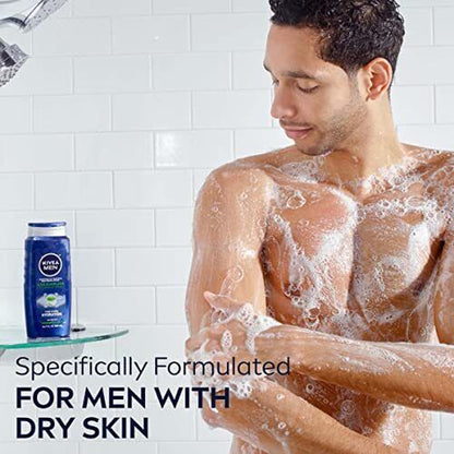 NIVEA MEN Maximum Hydration Body Wash, Aloe Vera Body Wash for Dry Skin, 3 Pa...