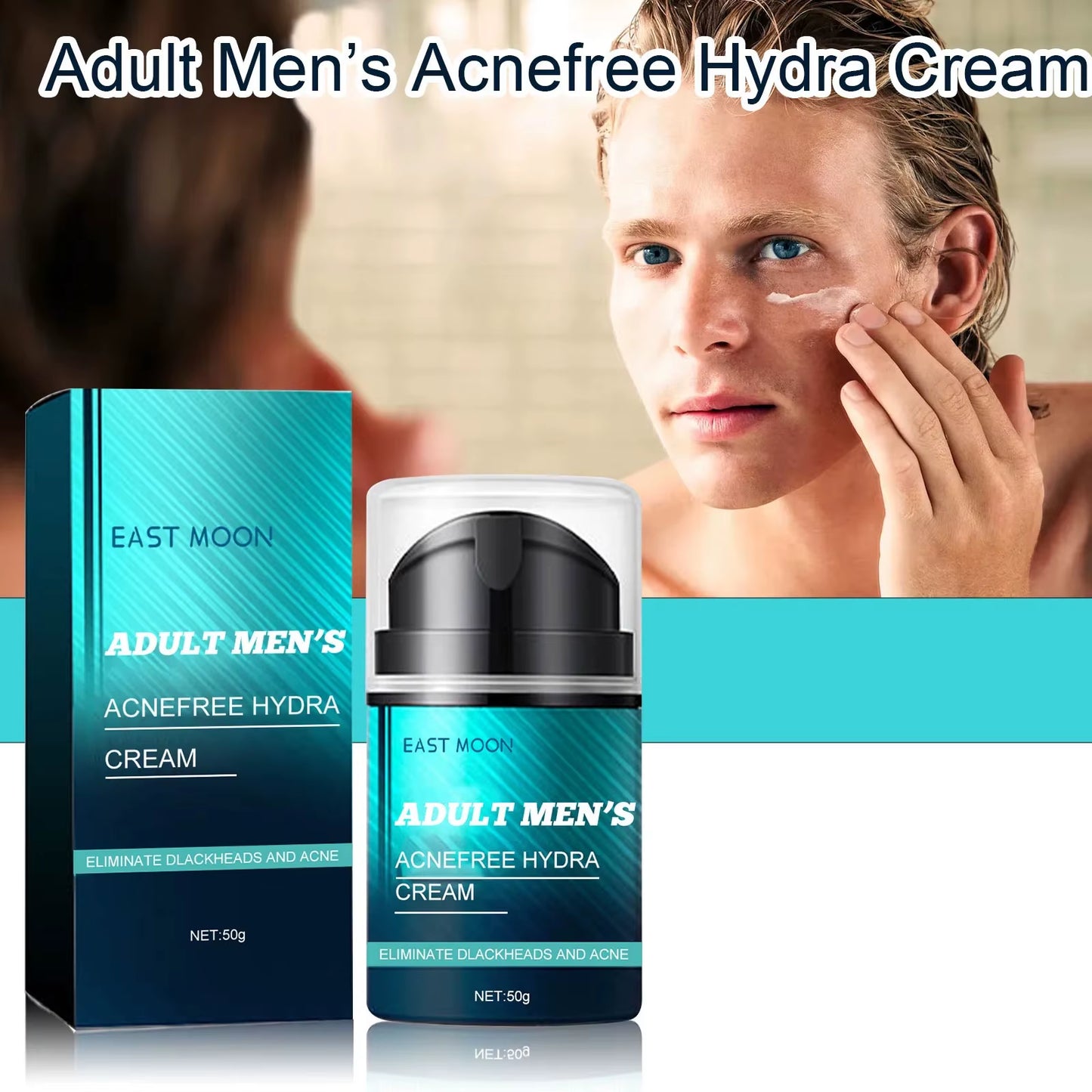 Men anti Acne Cream Oil Control Remove Acne Mark Pimples Fade Black Dots Shrink Pores Refreshing Hydrating Acne Treatment Cream