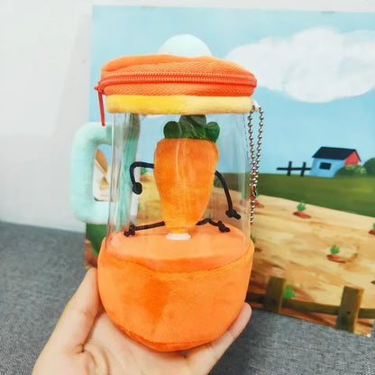 Internet Celebrity Tanaka Carrot Juicer Doll Fun Drawstring Spinning Plush Toy Creative Doll Gift Decorative Figurines