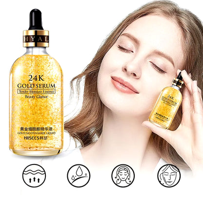 24K Gold Face Serum Korean Skin Care Product Nicotinamide Liquid Skin Care Products Facial Essence Beauty Products Face Care