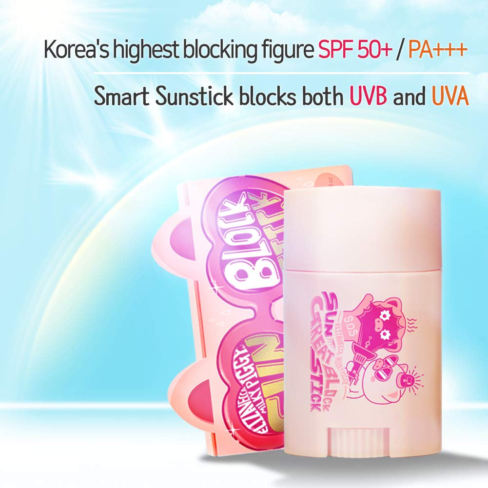 Milky Piggy Great Block Stick Spf 50+ PA+++ | Protection for Face | How to Use Stick for Face | Protection for Face |