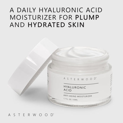 Hyaluronic Acid Moisturizer - Face Cream for Anti-Aging, Anti-Wrinkle - Hydrating for Dry Skin - Facial Moisturizer for Women & Men - Fragrance-Free, Non-Comedogenic - 1.7 Oz