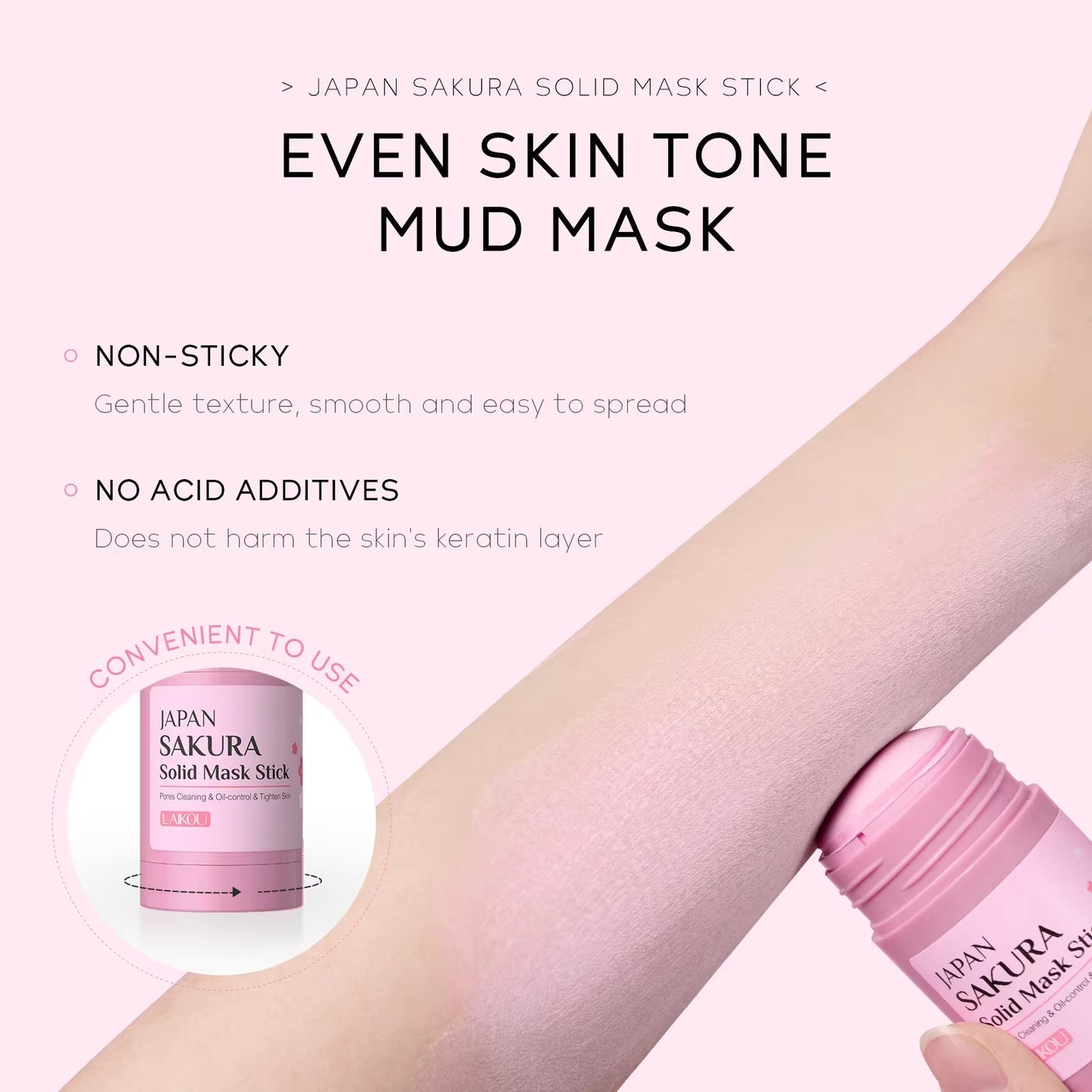 Sakura Remove Blackheads Acne Mud Mask Shrink Pores Dispel Pimple Deep Cleansing Oil-Control Exfoliating Moisturizing Skin Care