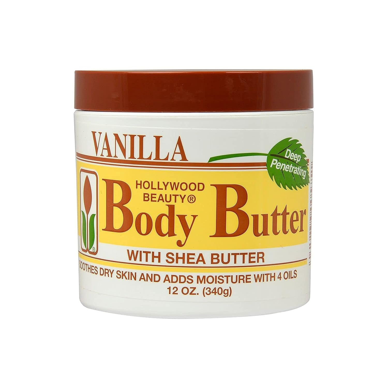 Body Butter with Shea Butter, Vanilla - 12 Oz. - Sooth & Moisturize Skin