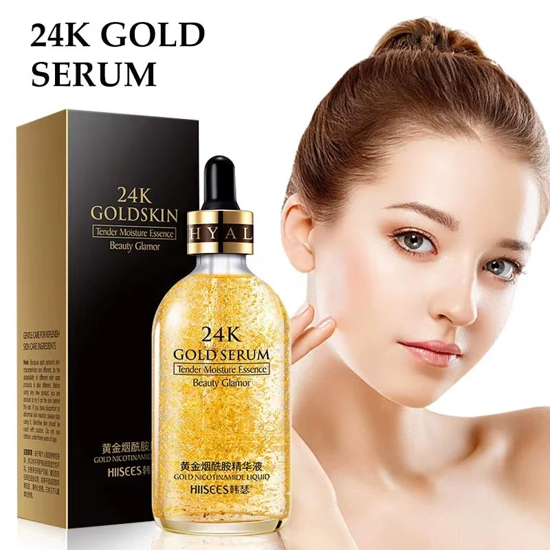 24K Gold Face Serum Korean Skin Care Product Nicotinamide Liquid Skin Care Products Facial Essence Beauty Products Face Care